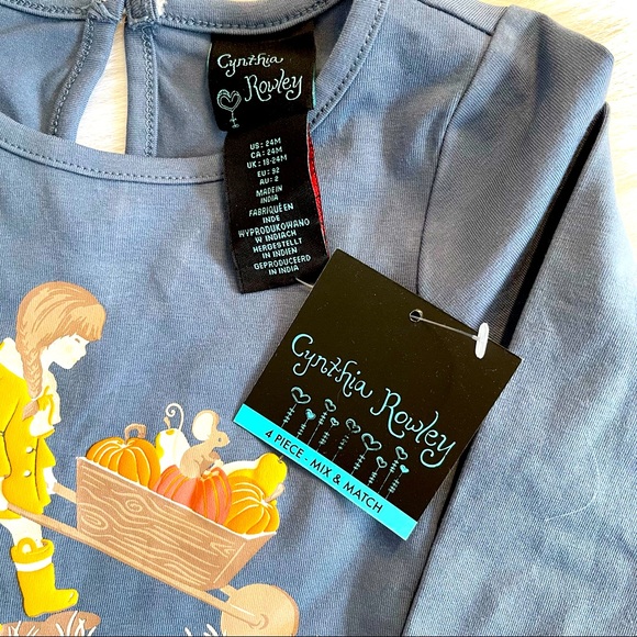 Cynthia Rowley infant girls 4pc mix and match legging set. 24m. - Picture 8 of 9